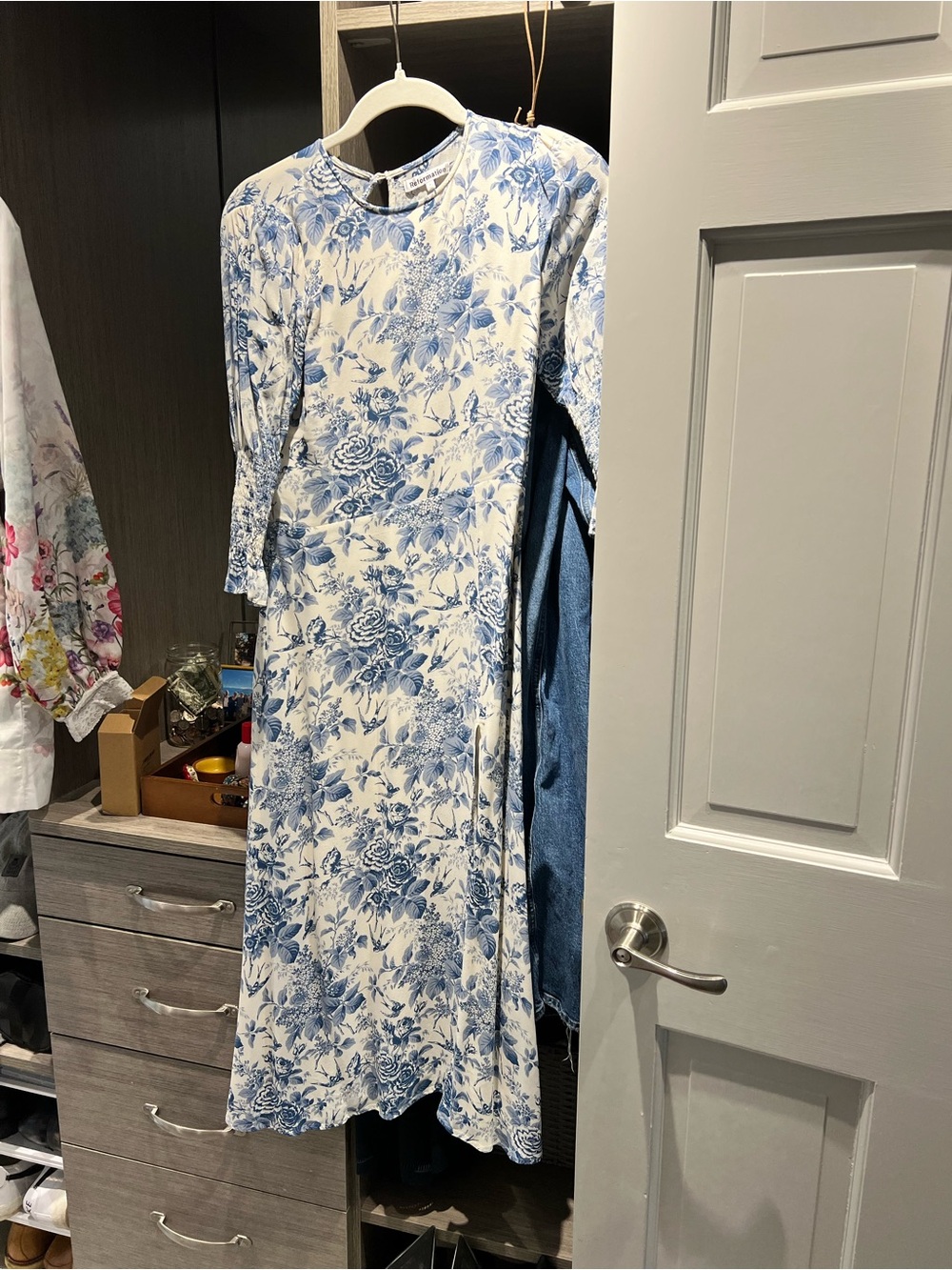 Reformation Carolena Dress Pompadour - Size 4 - Picture 3 of 8